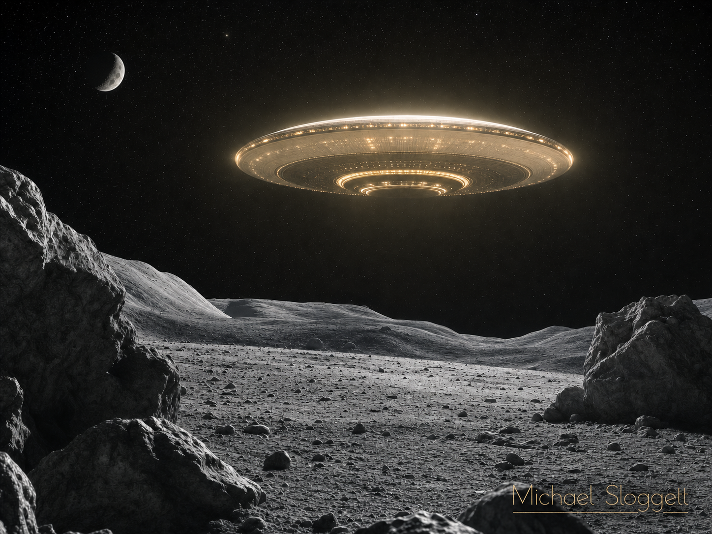 Trump's Declassified UFO Files: Unveiling Lunar Anomalies and the 'Golden Saucer'